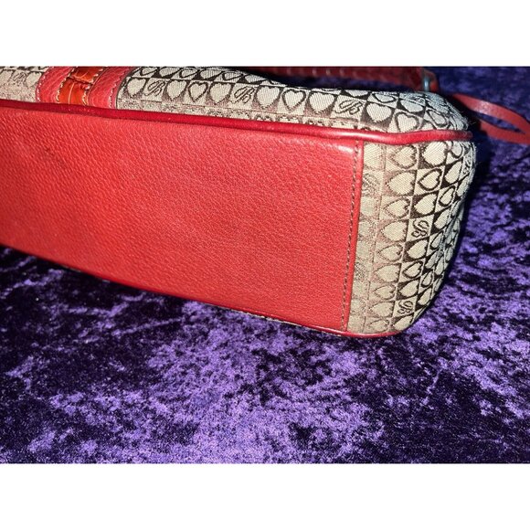 Brighton Purse Matching Wallet Joanna Red Brown Heart Logo Purse Mini Handbag - Picture 9 of 15